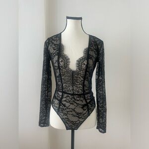 Brand New Victoria’s Secret black lacy bodysuit